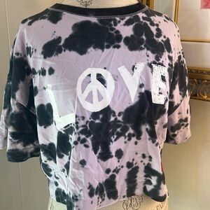CHNG tie-dye cropped T-shirt, size M